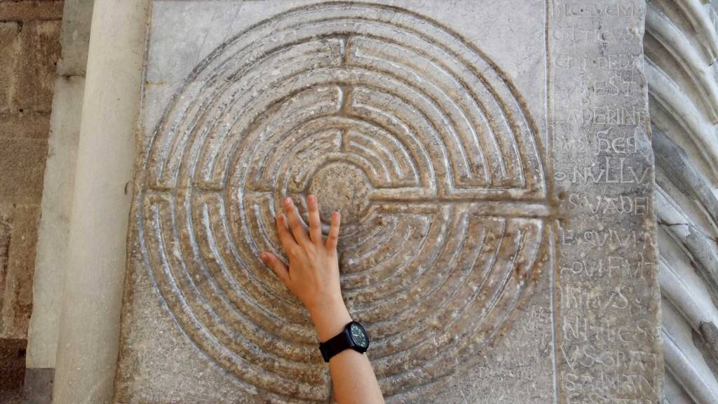 Il labirinto rappresentato alla Cattedrale di San Martino, a Lucca